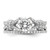 Sterling Silver Rhodium-Plated Polished Cubic Zirconia Engagement and Band Set Ring - View 5