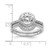 Sterling Silver Rhodium-Plated Cubic Zirconia Halo Engagement Ring & Band Set, 1.72 mm - View 3