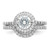 Sterling Silver Rhodium-Plated Cubic Zirconia Halo Engagement Ring & Band Set, 1.72 mm - View 5
