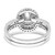 Sterling Silver Rhodium-Plated Cubic Zirconia Halo Engagement Ring & Band Set, 1.72 mm - View 6