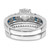 Sterling Silver Rhodium-Plated Polished Blue & White Cubic Zirconia Engagement & Band Ring - View 6