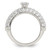 Sterling Silver Polished Pave Cubic Zirconia Wedding Ring Set - View 2