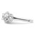 Sterling Silver Rhodium-Plated Cubic Zirconia Ring, 11.6 mm Top Width, 8.6 mm Top Length - View 4