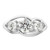 Sterling Silver Rhodium-Plated Three Stone Twist Cubic Zirconia Ring - View 5