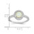 Sterling Silver Rhodium-Plated Polished White Lab-Created Opal Cubic Zirconia Halo Ring, 1.4 mm - View 3