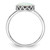 Sterling Silver Rhodium-Plated Round White Lab-Created Opal Inlay Ring - View 2