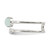 Sterling Silver Polished Cubic Zirconia and Light Blue Quartzite Double Ring, 6.1 mm - View 4