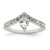 Sterling Silver Cubic Zirconia & Chinese Crystal Teardrop Ring, 2 mm
