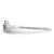 Sterling Silver Rhodium-Plated Polished Red Cubic Zirconia Flower Ring, 1.2 mm - View 3