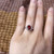 Sterling Silver Polished Rhodium-Plated Red and Clear Cubic Zirconia Ring, 2.5 mm - View 6