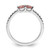 Sterling Silver Rhodium-Plated Pink Cubic Zirconia Ring, 2.42 mm - View 2