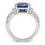 Sterling Silver Rhodium-Plated Blue & White Cubic Zirconia Ring - View 2