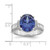 Sterling Silver Rhodium-Plated Blue & White Cubic Zirconia Ring - View 3
