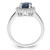 Sterling Silver Polished Rhodium-Plated Blue and Clear Cubic Zirconia Ring, 2.5 mm - View 2