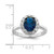 Sterling Silver Polished Rhodium-Plated Blue and Clear Cubic Zirconia Ring, 2.5 mm - View 3