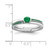Sterling Silver Rhodium-Plated Green Cubic Zirconia Ring, 3.5 mm - View 3