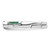 Sterling Silver Rhodium-Plated Green Cubic Zirconia Ring, 3.5 mm - View 4