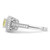 Sterling Silver Rhodium-Plated White and Yellow Cubic Zirconia Ring, 2.5 mm - View 4