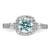 Sterling Silver Rhodium-Plated Carribean Green & White Cubic Zirconia Ring, 2.16 mm - View 5