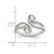 Sterling Silver Rhodium-Plated.6t.W. Green Quartz & White Topaz Swirl Ring, 2.1 mm - View 3