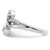 Sterling Silver Rhodium-Plated.6t.W. Green Quartz & White Topaz Swirl Ring, 2.1 mm - View 4