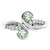 Sterling Silver Rhodium-Plated.6t.W. Green Quartz & White Topaz Swirl Ring, 2.1 mm - View 5