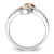 Sterling Silver Rhodium-Plated.60t.W. Citrine & White Topaz Swirl Ring, 2.1 mm - View 2