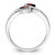 Sterling Silver Rhodium-Plated.8t.W. Garnet & White Topaz Swirl Ring, 2.1 mm - View 2
