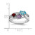 Sterling Silver Rhodium-Plated 1.15t.W. BT/AM/GA/WT Oval Ring, 2.7 mm - View 3