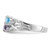 Sterling Silver Rhodium-Plated 1.15t.W. BT/AM/GA/WT Oval Ring, 2.7 mm - View 4