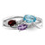 Sterling Silver Rhodium-Plated 1.15t.W. BT/AM/GA/WT Oval Ring, 2.7 mm - View 5