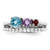 Sterling Silver Rhodium-Plated 1.12t.W. Lsbt/AM/GA/WT Ring, 2.45 mm - View 5