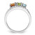 Sterling Silver Rhodium-Plated.95t.W. CI/PE/BT/WT Circle ByPass Ring, 2.45 mm - View 2