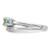 Sterling Silver Rhodium-Plated.95t.W. CI/PE/BT/WT Circle ByPass Ring, 2.45 mm - View 4