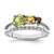 Sterling Silver Rhodium-Plated 1.02t.W. PE/CI/GA/WT Bypass Ring, 2.45 mm