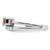 Sterling Silver Rhodium-Plated 1.02t.W. PE/CI/GA/WT Bypass Ring, 2.45 mm - View 4
