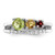 Sterling Silver Rhodium-Plated 1.02t.W. PE/CI/GA/WT Bypass Ring, 2.45 mm - View 5