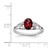 Sterling Silver Rhodium-Plated Garnet Ring, 3 mm - QR742 - View 3