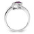 Sterling Silver Rhodium-Plated Pear Shape Amethyst & White Topaz Ring, 2 mm - View 2