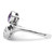 Sterling Silver Rhodium-Plated Pear Shape Amethyst & White Topaz Ring, 2 mm - View 4