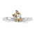 Sterling Silver Rhodium-Plated Multi-Color Enameled Dog Ring, 1.8 mm - View 4