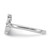 Sterling Silver Rhodium-Plated Pink Enamel & Cubic Zirconia Dinosaur Children'S Ring, 1.75 mm - View 3