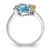 Sterling Silver Rhodium-Plated Lt.Swiss Blue Topaz/ White Topaz and Peridot and Citrine Ring, 1.74 mm - View 2