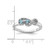 Sterling Silver Rhodium-Plated Light Swiss Blue Topaz and Cubic Zirconia Swirl Ring, 1.89 mm - View 5