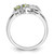 Sterling Silver Rhodium-Plated Peridot and Cubic Zirconia Swirl Ring, 1.89 mm - View 2