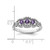 Sterling Silver Rhodium-Plated Amethyst Ring, 2.37 mm - View 5