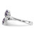Sterling Silver Rhodium-Plated Amethyst Flowers Ring, 2.29 mm - View 3
