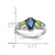 Sterling Silver Rhodium-Plated London Lt.Swiss Blue/White Topaz and Peridot Ring, 2.23 mm - View 5