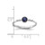 Sterling Silver Rhodium-Plated.43CrBlue Spinel.02Cr WSA Ring, 1.75 mm - View 5