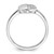 Sterling Silver Rhodium-Plated Cubic Zirconia Polished Heart Ring, 2.25 mm - View 2
